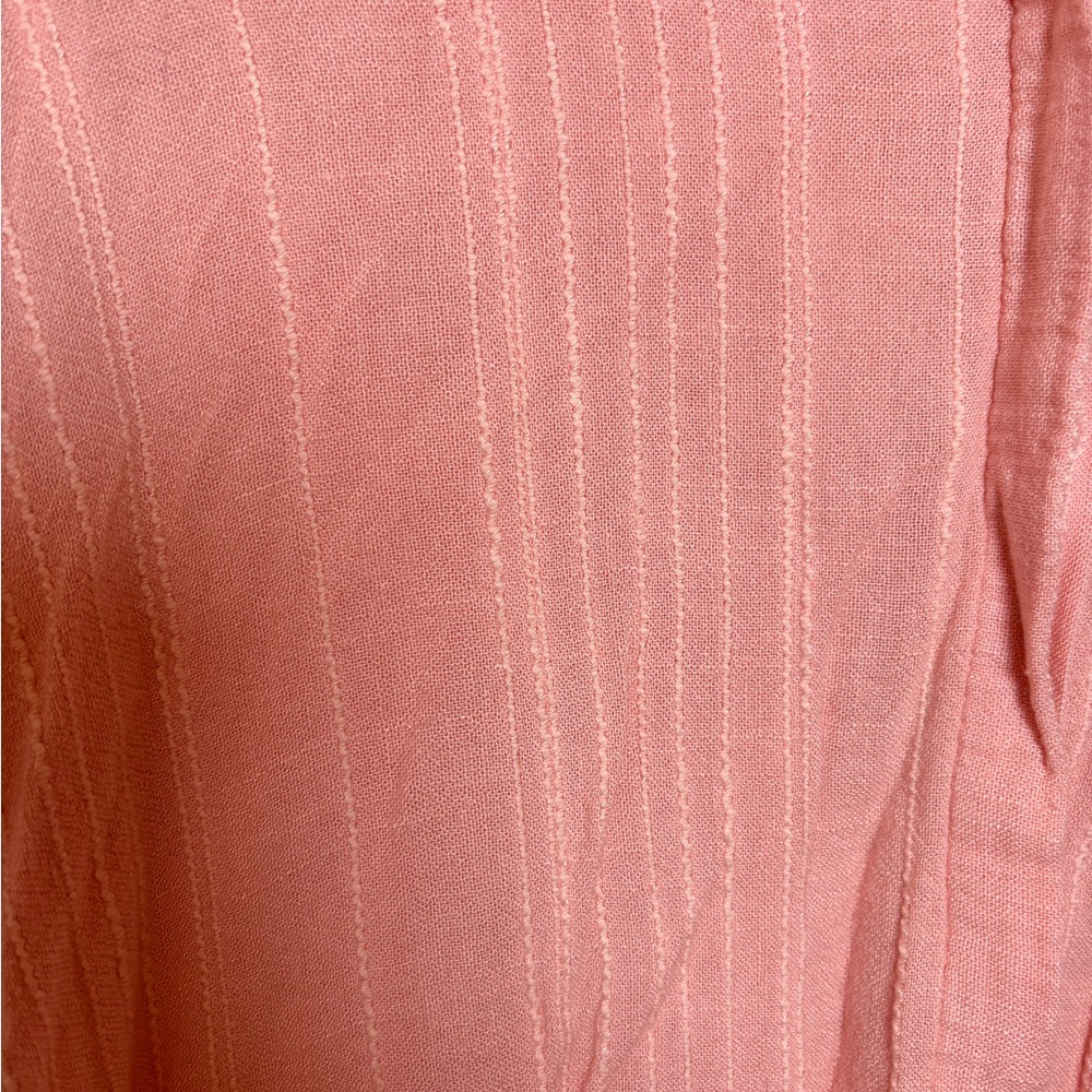 Cloth & Stone Pink Textured Button Shirt Hi Low Coastal Preppy Small - Picture 6 of 7